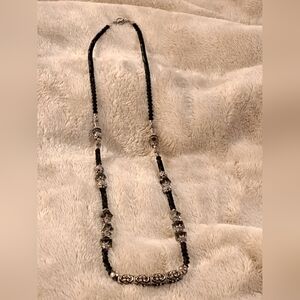 Elegant Black and Silver SWAROVSKI Necklace